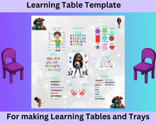 Load image into Gallery viewer, Learning Table: Editable Tabletop Learning Sheet Template You Edit yourself or keep the original design. Free vending machine template.