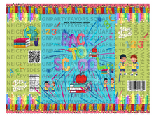 Load image into Gallery viewer, Custom Made Party Favor Crispy Rice Treat Wraps and Labels 7 Pack