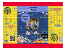 Load image into Gallery viewer, Chocolate Bar Custom Design Party Favor Wrap and Labels 6 Pack