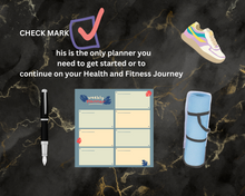 Load image into Gallery viewer, Health and Fitness Planner. A Journal to help guide you through your fitness Journey.