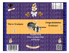 Load image into Gallery viewer, Custom Made Party Favor Crispy Rice Treat Wraps and Labels 7 Pack