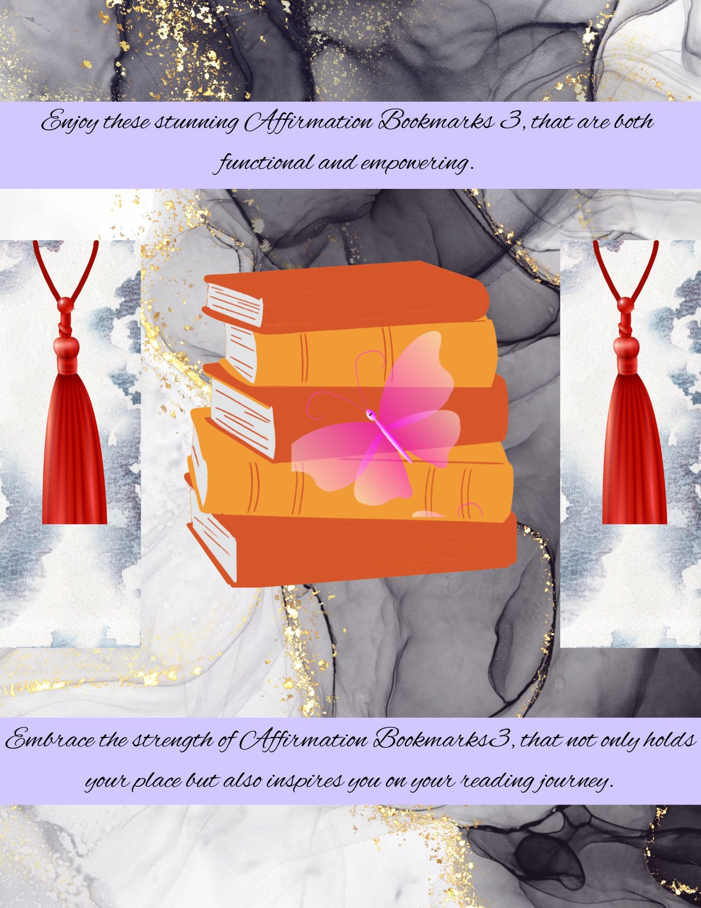 Affirmation Bling Bookmarks Instant Download