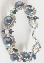 Load image into Gallery viewer, Silver/grey faux pearl Bracelet