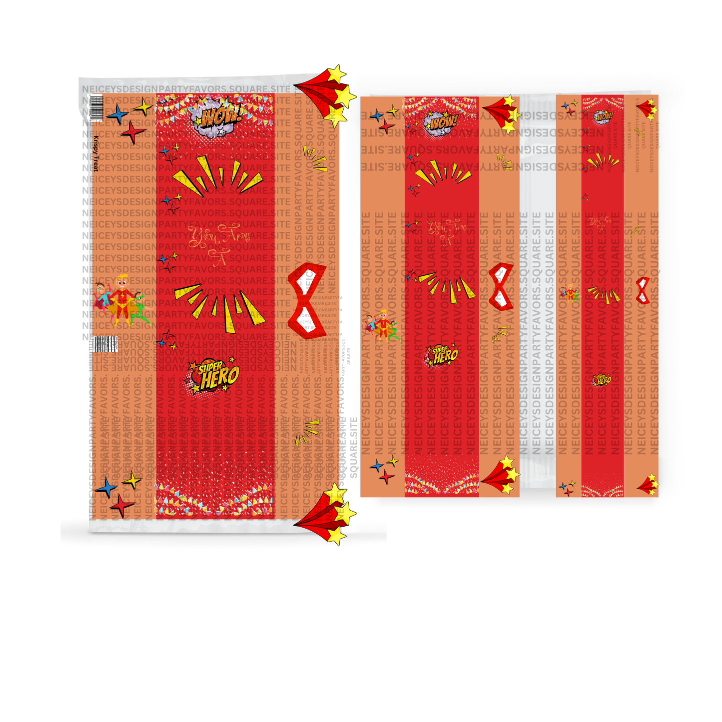 Custom Made: Party Favor Crispy Rice Treat 7 Pack