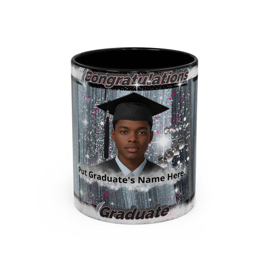 Mug: Personalized Graduation Coffee Mug. Congratulations Graduate Photo Accent 11oz