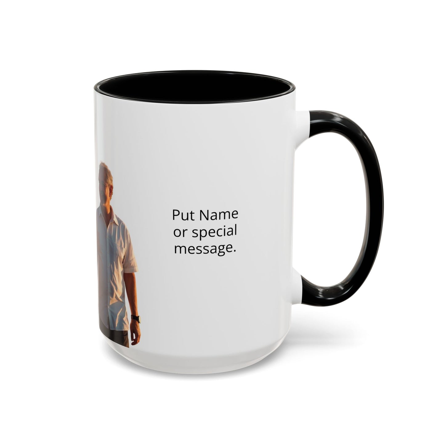 Personalized Photo Accent Coffee Mug Custom Name or Message