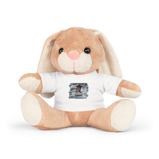 Teddy Bear/Bunny Plush Toy Personalize Name and Photo. Black