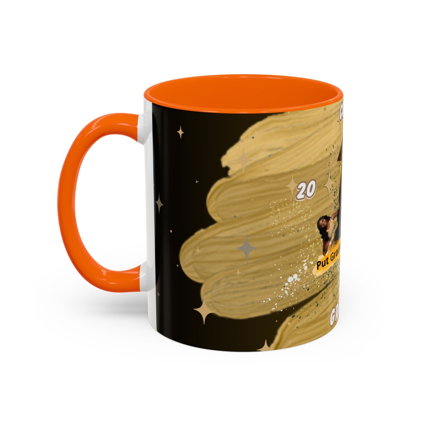 Mug: Congrats Graduate Personalized Accent Coffee Mug. Custom Name & Photo Graduation Gift (11oz)