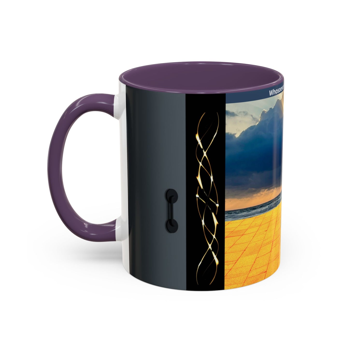 Coffee Mug — 'Whosoever Will Let Him Come' Inspirational Scenic Accent Mug (11/15 oz)
