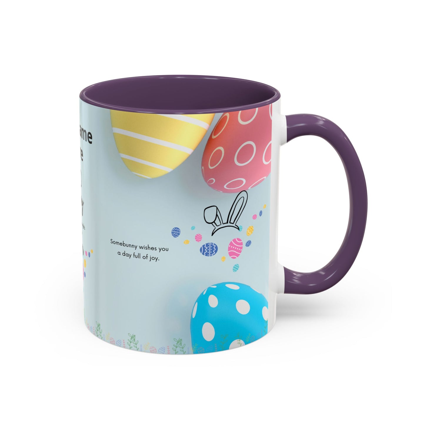 Personalized Easter Coffee Mug — Happy Easter Accent Mug with Name