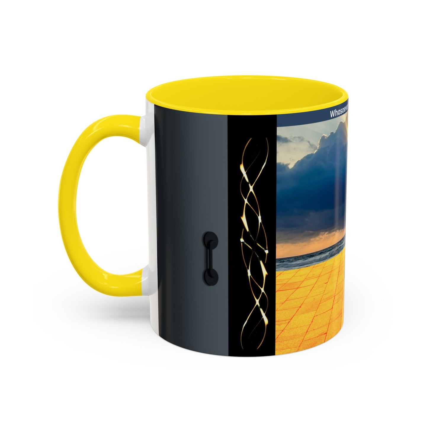 Coffee Mug — 'Whosoever Will Let Him Come' Inspirational Scenic Accent Mug (11/15 oz)
