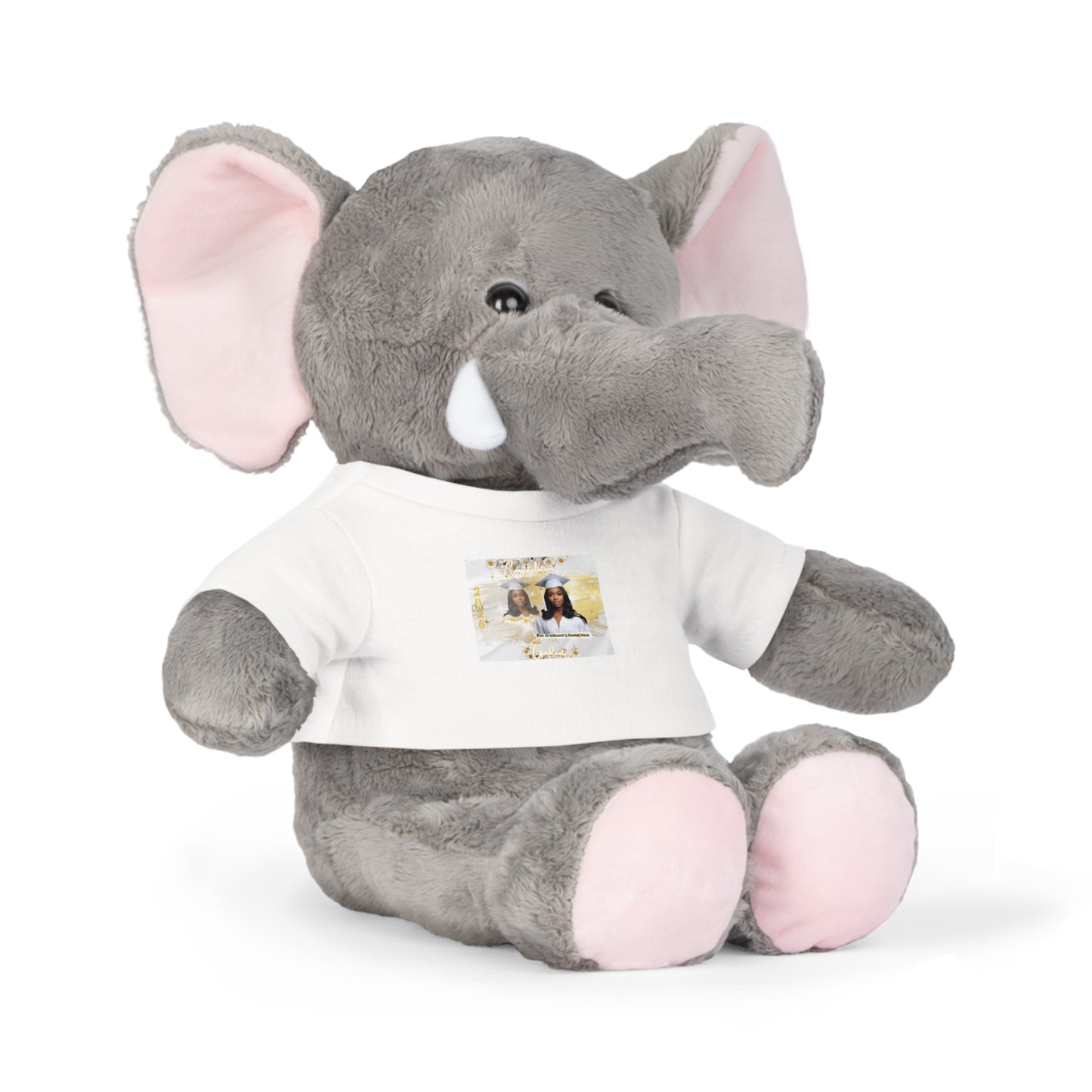Teddy Bear Personalized Photo with Custom T‑Shirt, Keepsake Plush Gift. White