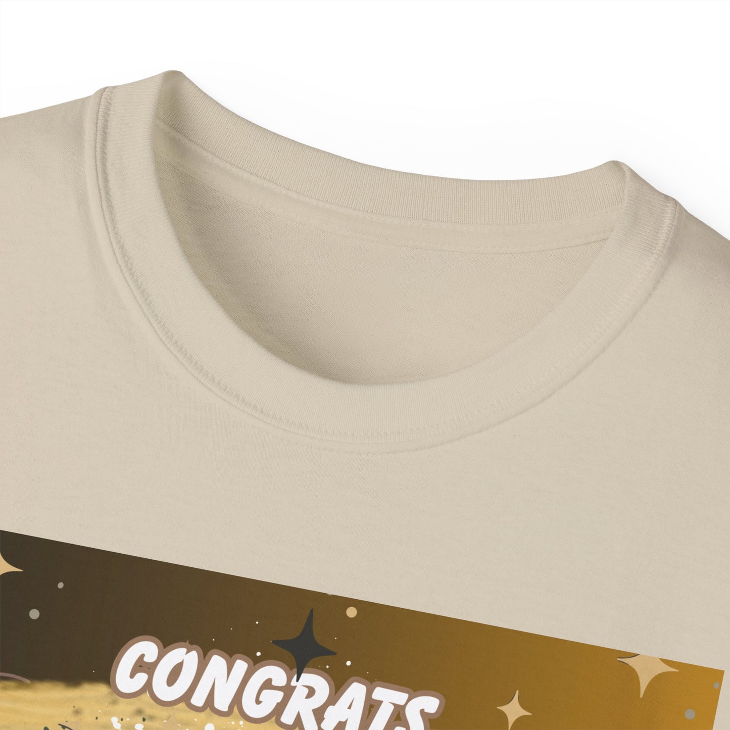 T-Shirts: Graduate Photo Tee Congrats 2026 Personalized Graduation T-Shirt. Gold/Yellow Personalize, upload your photo and write the name.