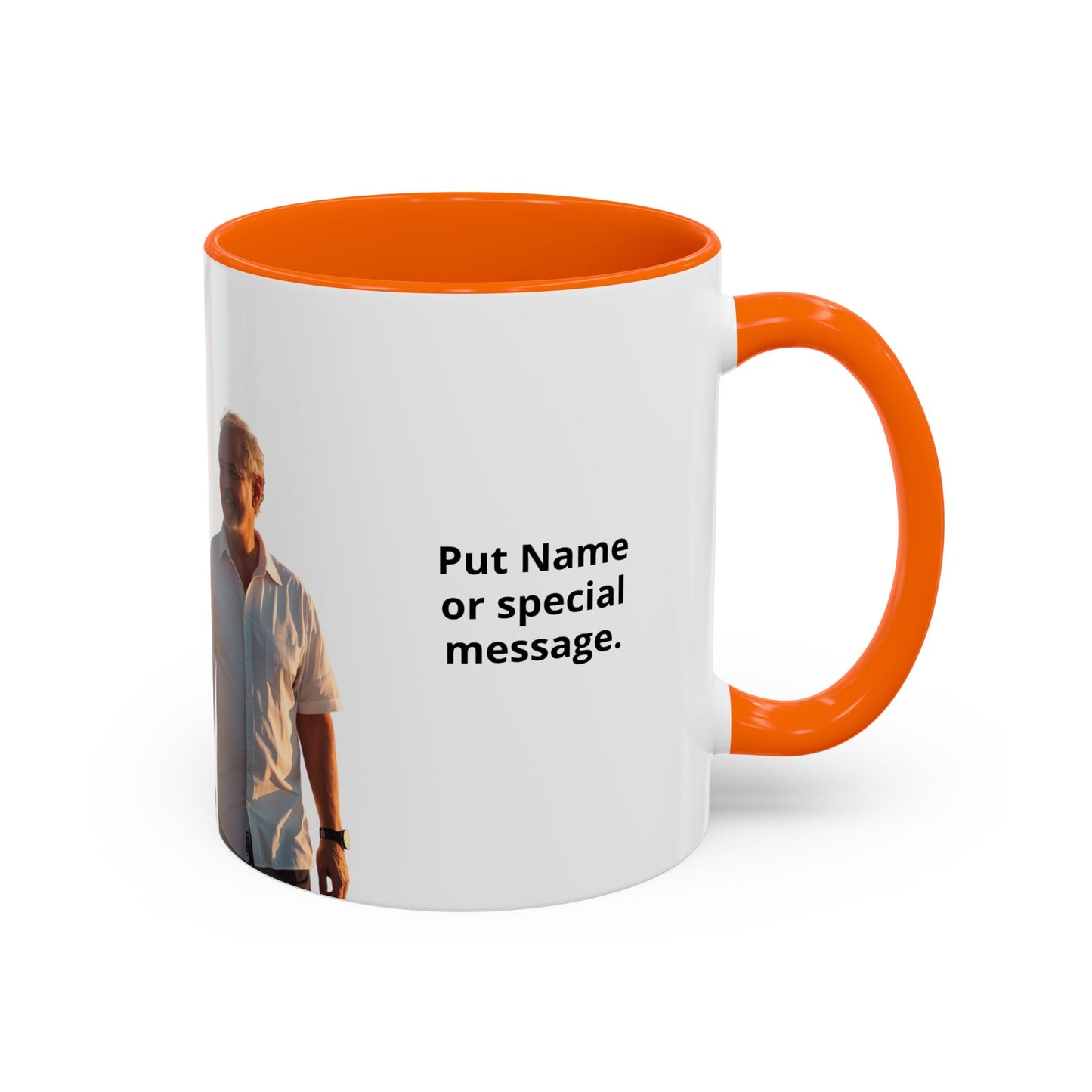 Personalized Photo Accent Coffee Mug Custom Name or Message