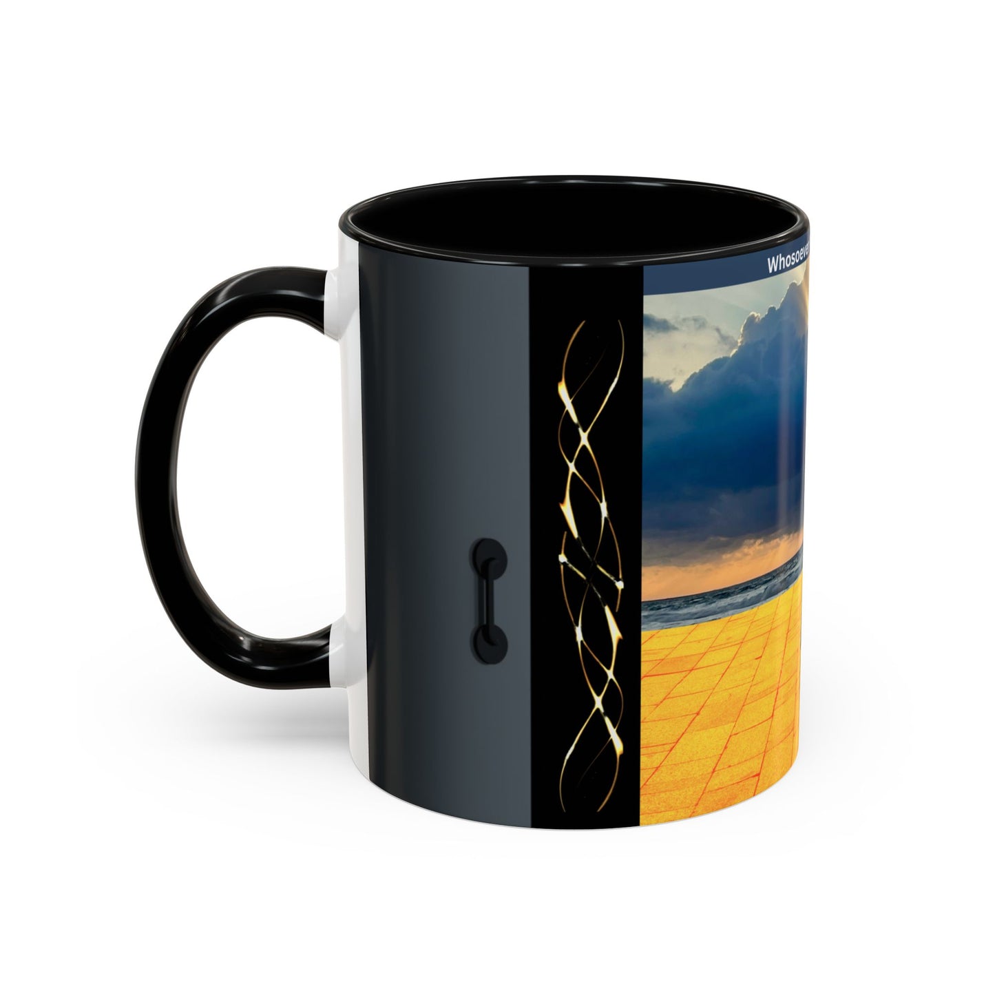 Coffee Mug — 'Whosoever Will Let Him Come' Inspirational Scenic Accent Mug (11/15 oz)