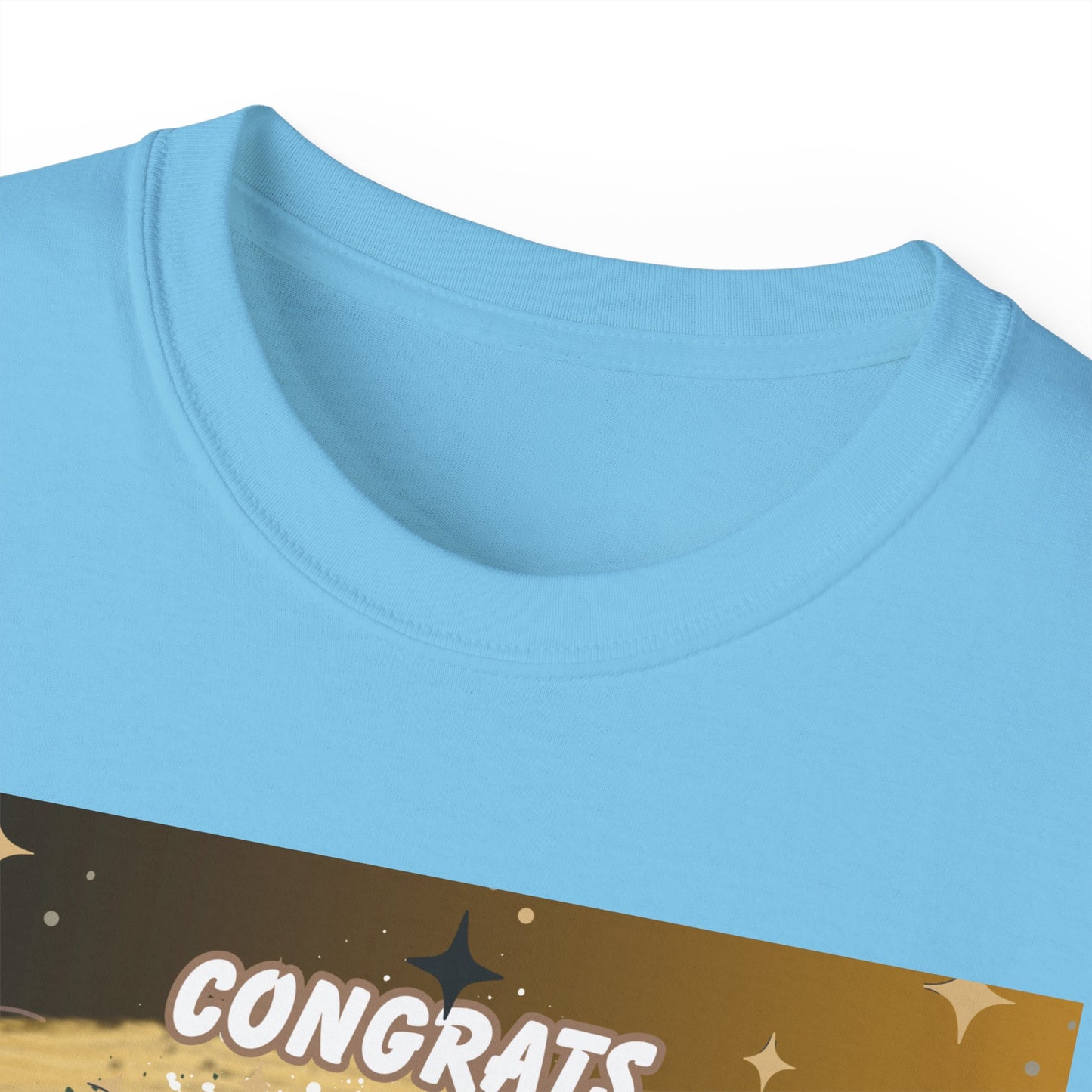 T-Shirts: Graduate Photo Tee Congrats 2026 Personalized Graduation T-Shirt. Gold/Yellow Personalize, upload your photo and write the name.