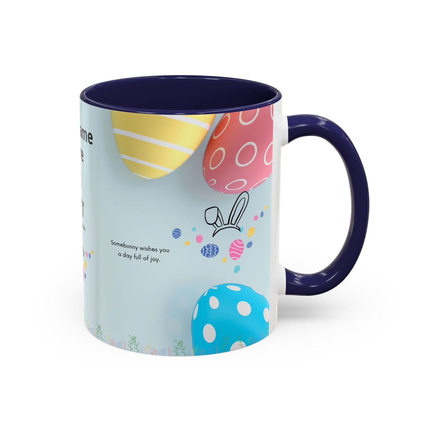 Personalized Easter Coffee Mug — Happy Easter Accent Mug with Name