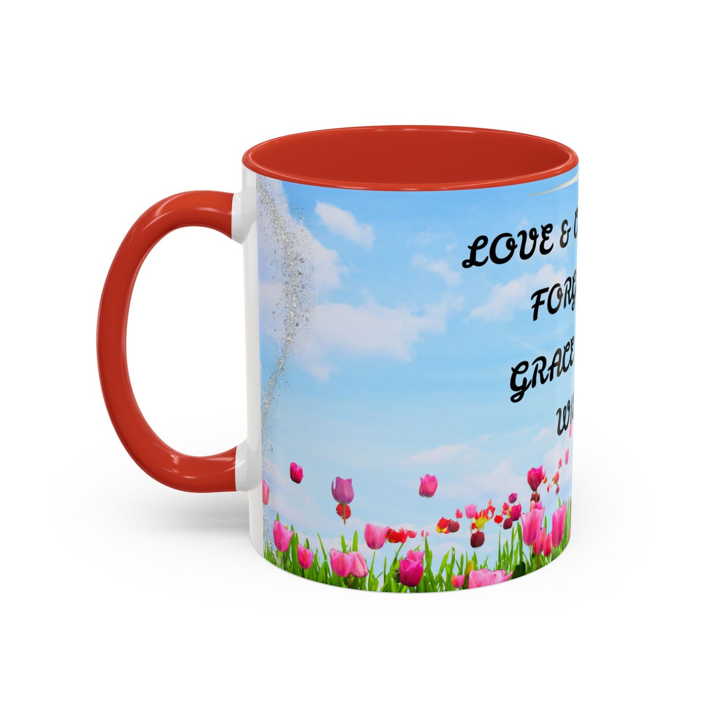 Inspirational Love & Compassion Coffee Mug — 11/15oz Accent Floral Mug
