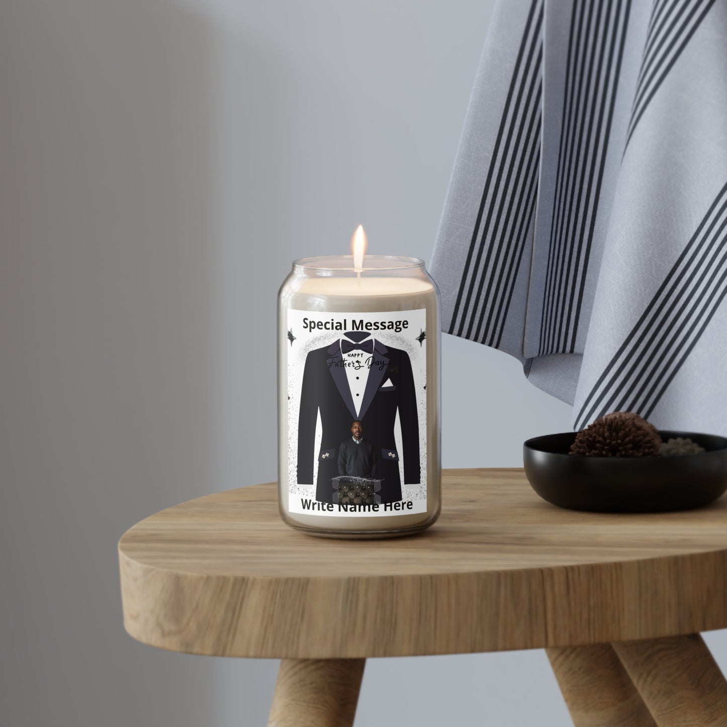 Personalized Special Message Soy Candle Custom Name & Photo Memorial Tribute Candle, 13.75 oz