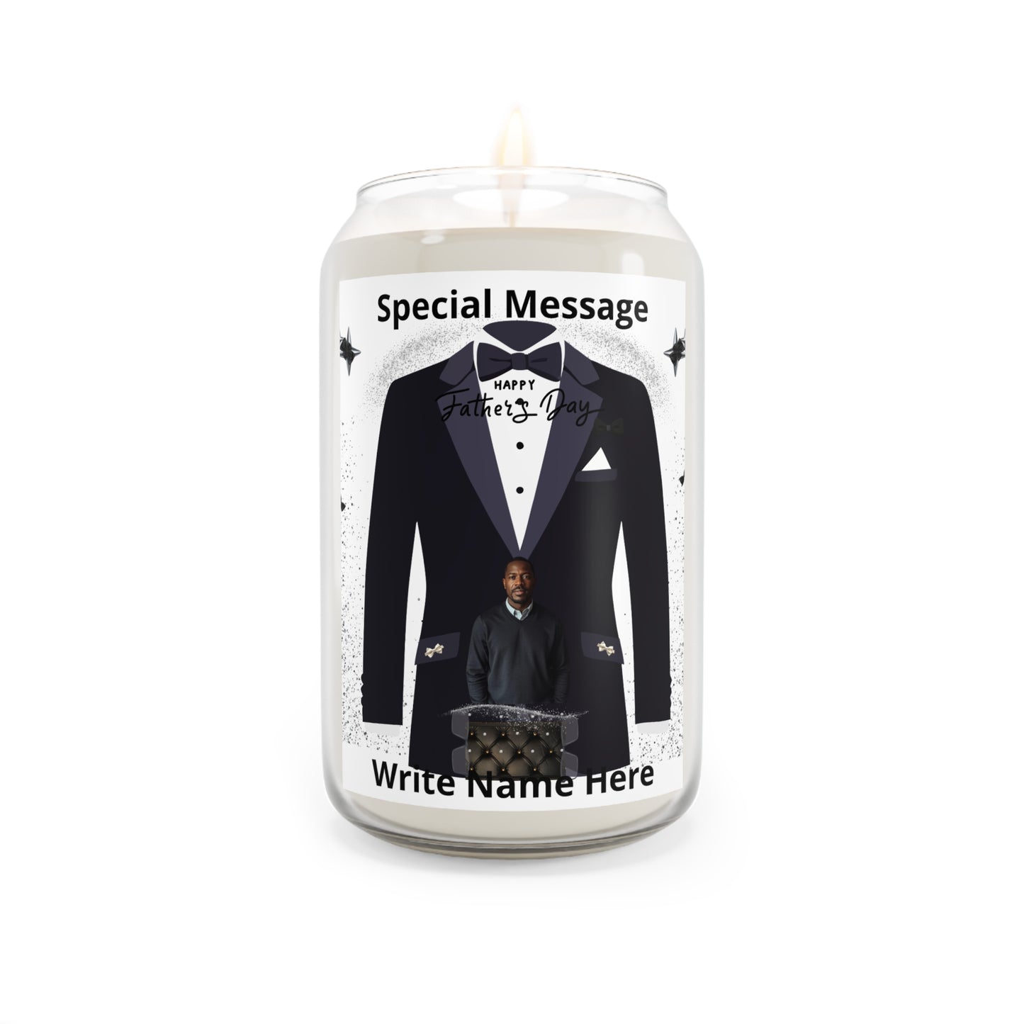 Personalized Special Message Soy Candle Custom Name & Photo Memorial Tribute Candle, 13.75 oz