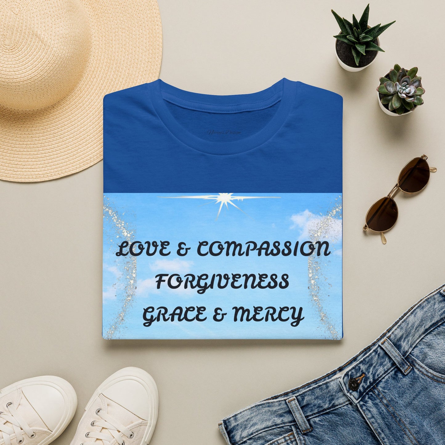 Inspirational Faith T Shirt Love & Compassion, Forgiveness, Grace & Mercy