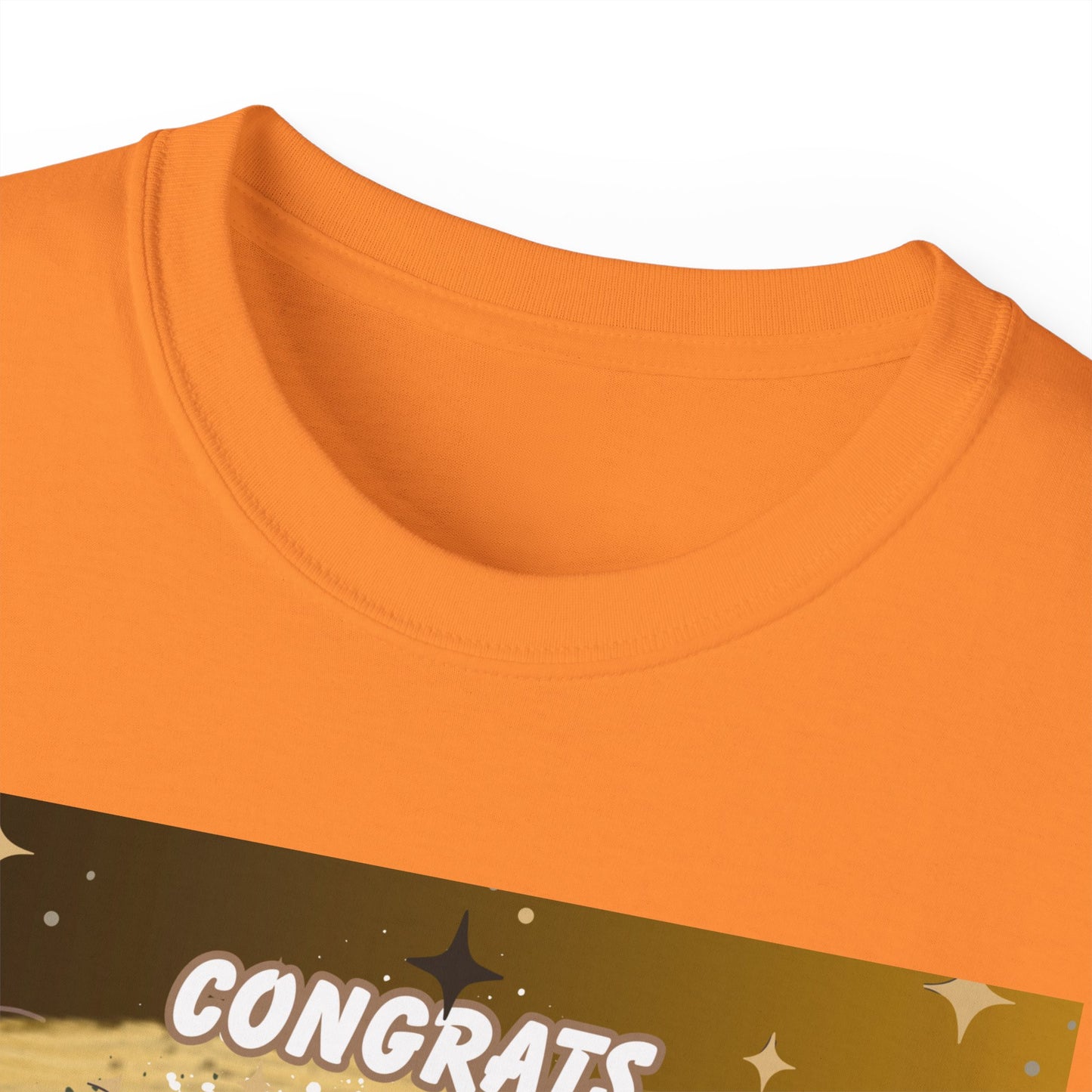 T-Shirts: Graduate Photo Tee Congrats 2026 Personalized Graduation T-Shirt. Gold/Yellow Personalize, upload your photo and write the name.