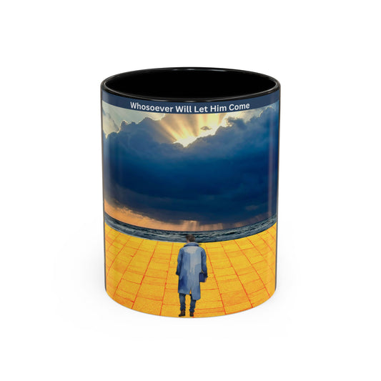 Coffee Mug — 'Whosoever Will Let Him Come' Inspirational Scenic Accent Mug (11/15 oz)