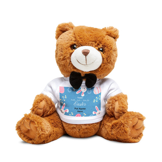 Personalized Easter Plush Teddy Bear with Custom T‑Shirt
