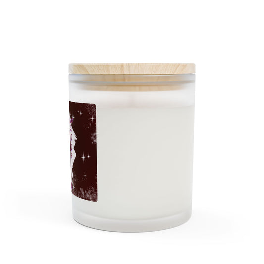 Candle 2: Graduation 2026 Frosted Glass Candle Congrats Grad Keepsake. Maroon/Deep Red