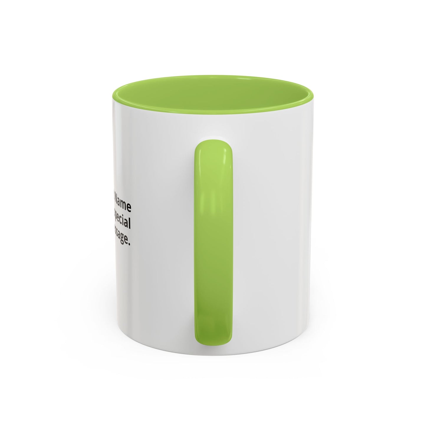 Personalized Photo Accent Coffee Mug Custom Name or Message