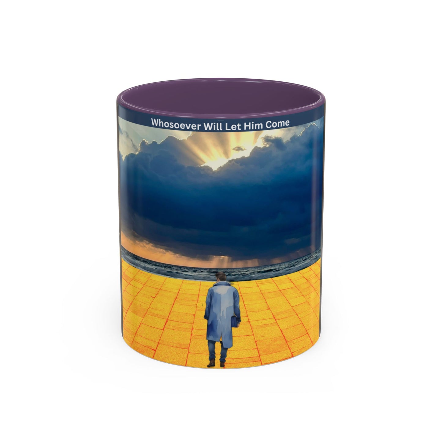 Coffee Mug — 'Whosoever Will Let Him Come' Inspirational Scenic Accent Mug (11/15 oz)