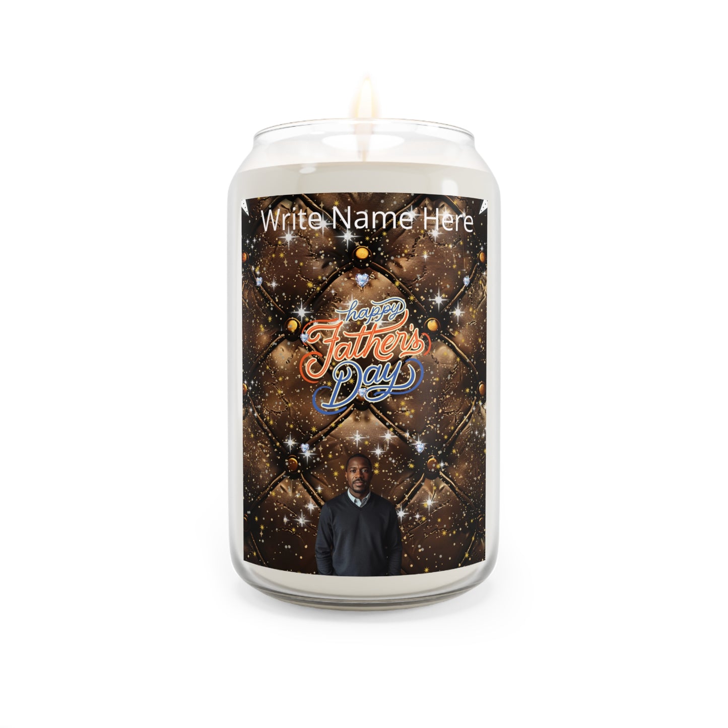 Personalized Fathers Day Candle Custom Name Scented Soy Candle (13.75 oz)