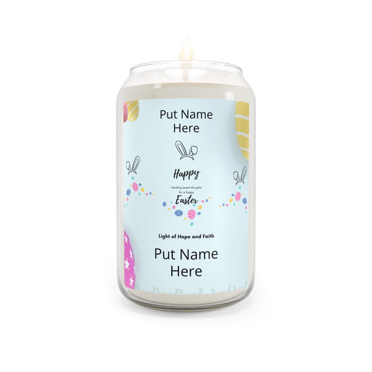 Personalized Easter Soy Candle — 13.75oz Scented Candle (Custom Name)