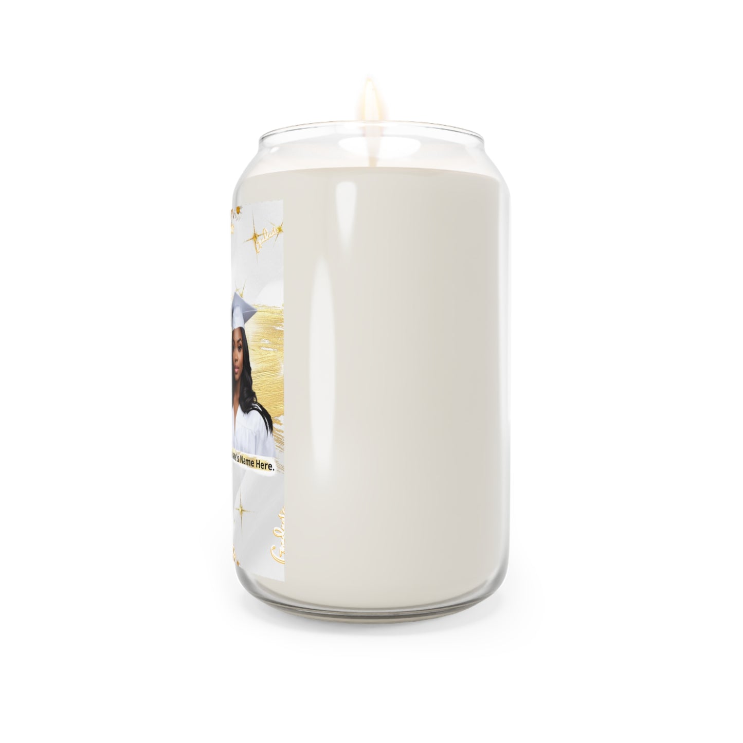Candle: Graduation Photo Soy Candle Personalized Congrats Grad Gift, 13.75oz Scented Jar