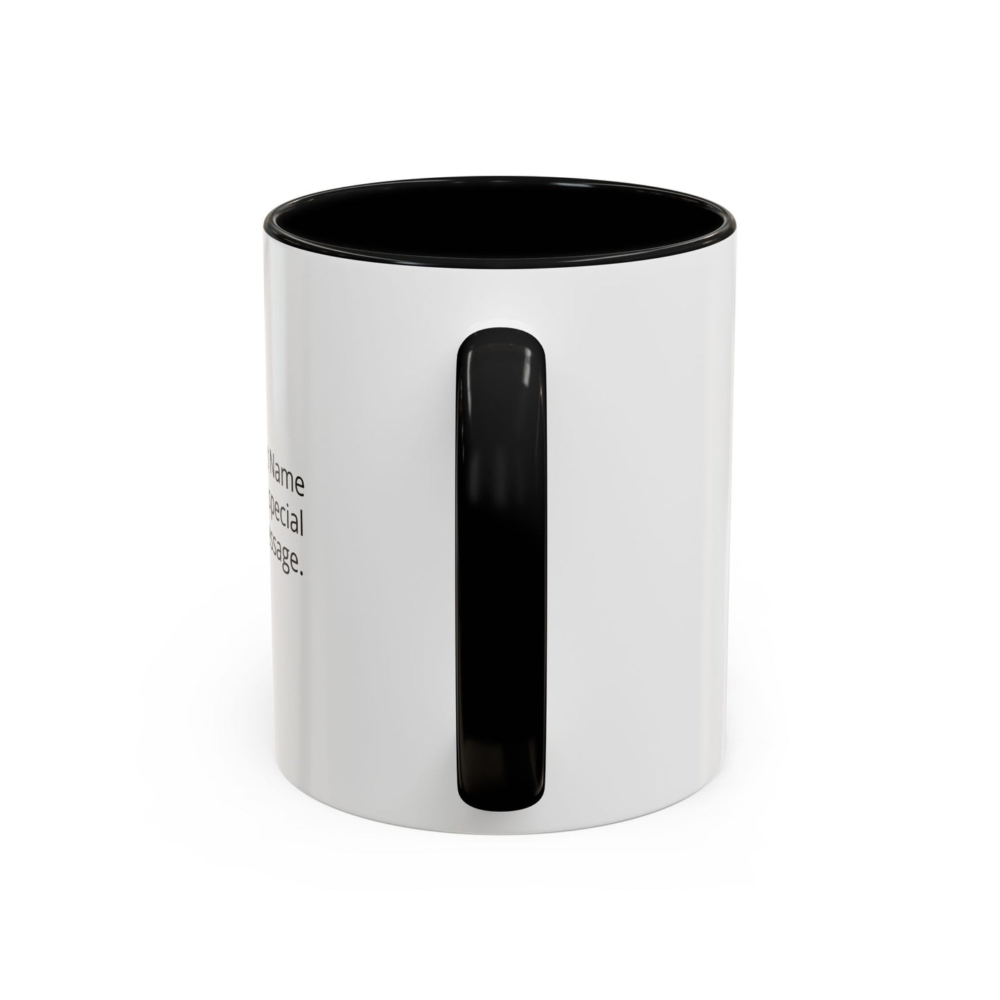 Personalized Photo Accent Coffee Mug Custom Name or Message
