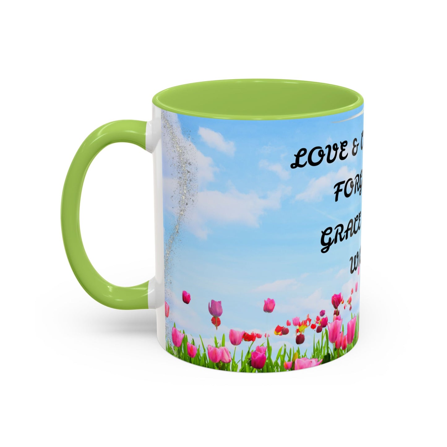 Inspirational Love & Compassion Coffee Mug — 11/15oz Accent Floral Mug