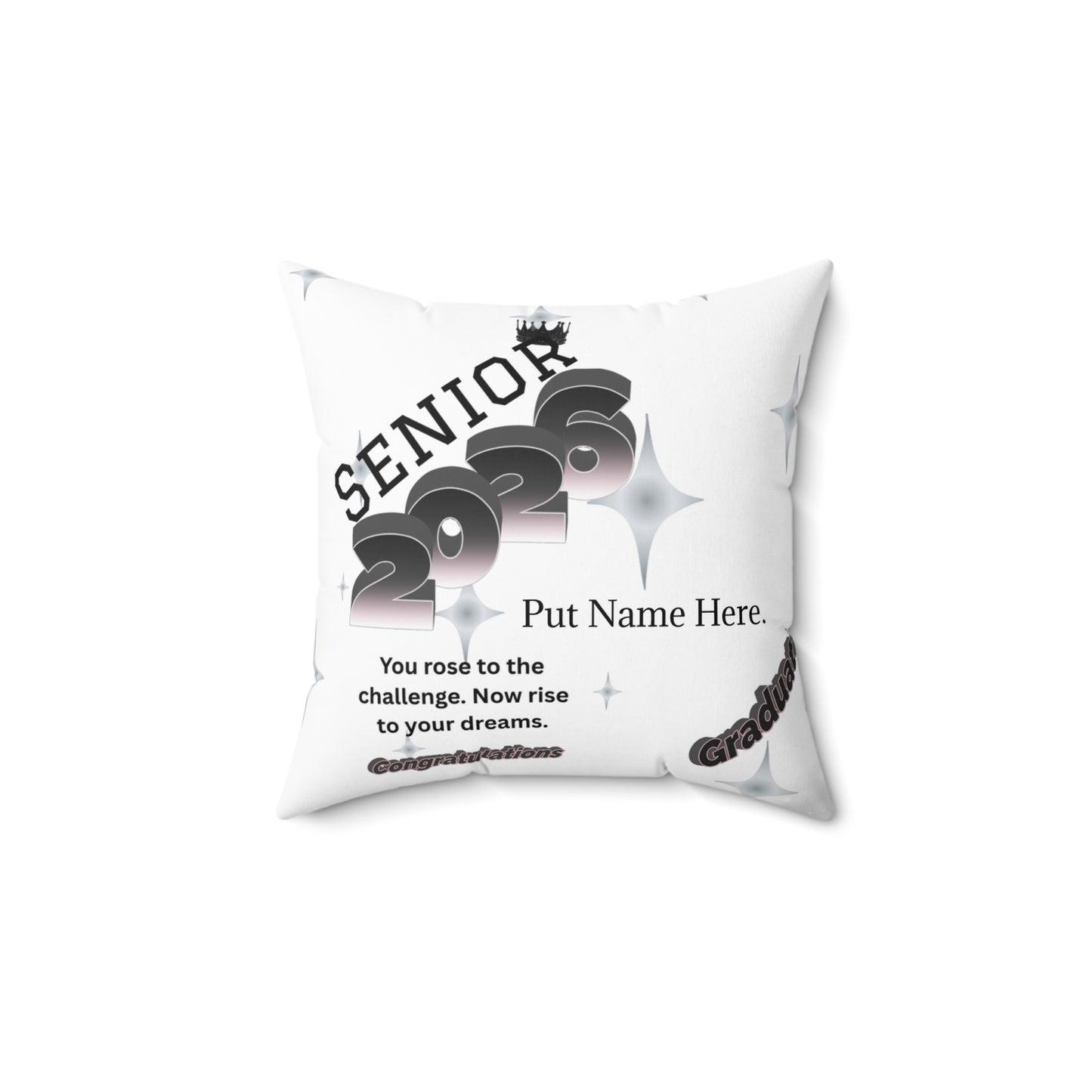Personalized Graduation Pillow Custom Photo & Name Senior 2025 Keepsake. Add name to front and back.