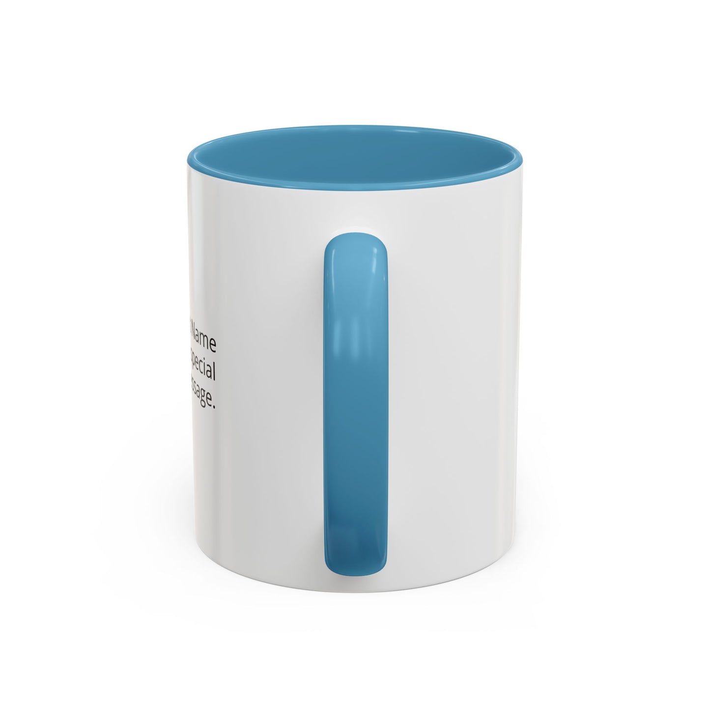 Personalized Photo Accent Coffee Mug Custom Name or Message