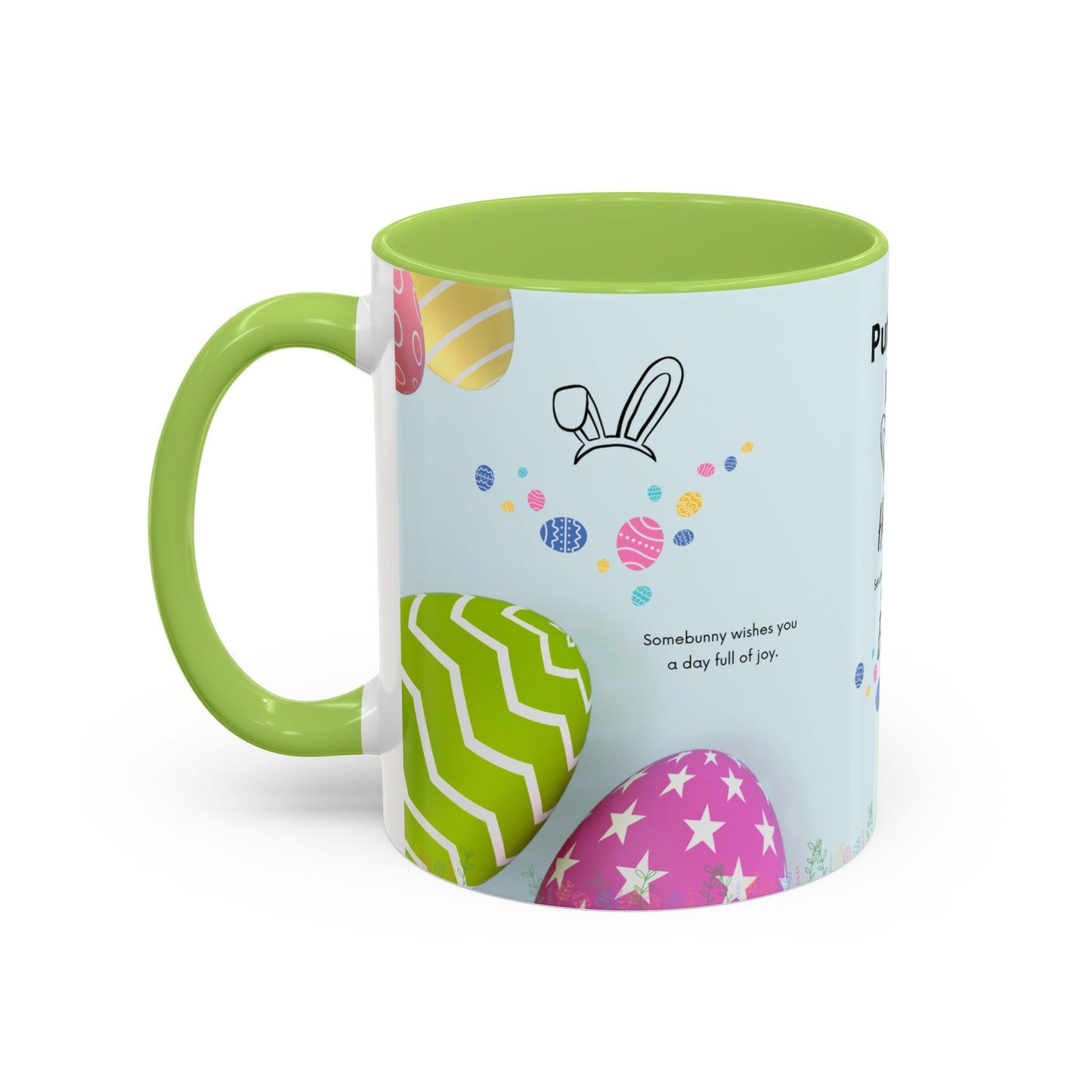 Personalized Easter Coffee Mug — Happy Easter Accent Mug with Name