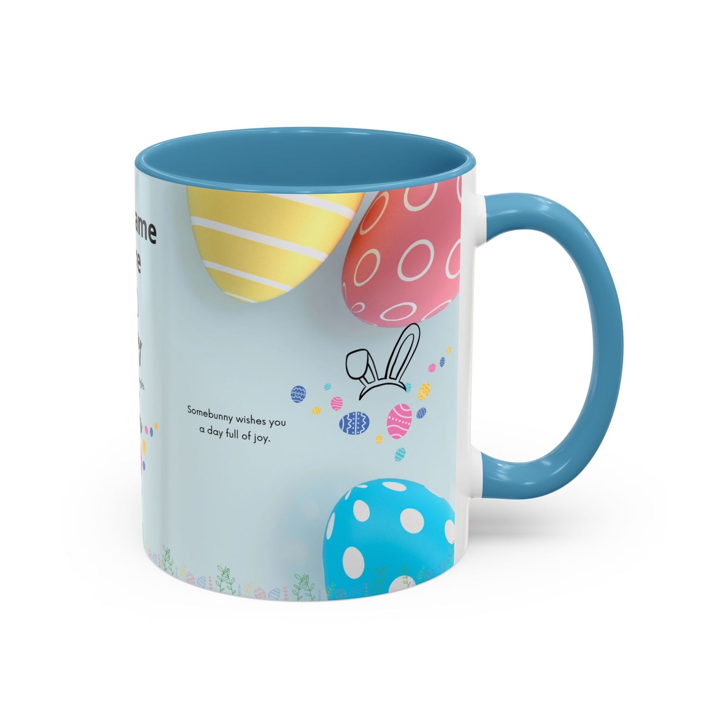 Personalized Easter Coffee Mug — Happy Easter Accent Mug with Name