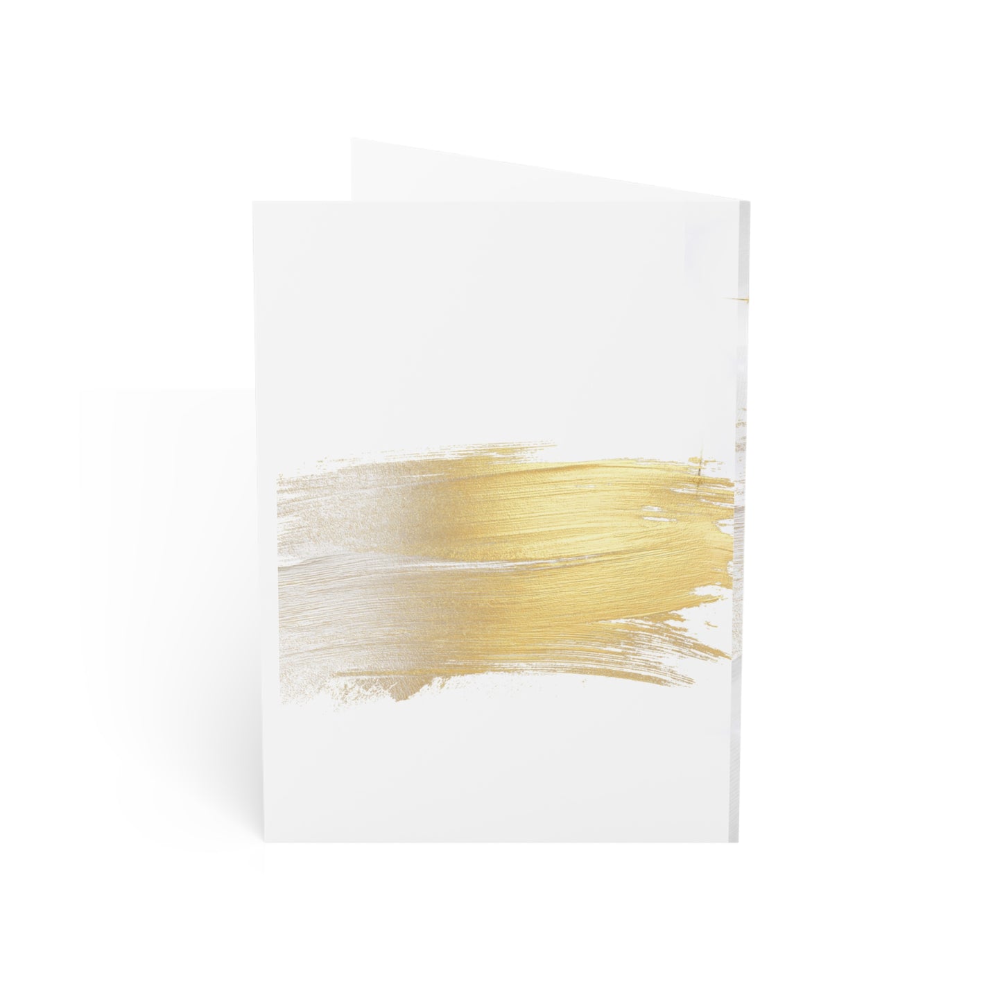 Graduation Photo Greeting Cards — Customizable Gold & White Grad Cards (Add Name)