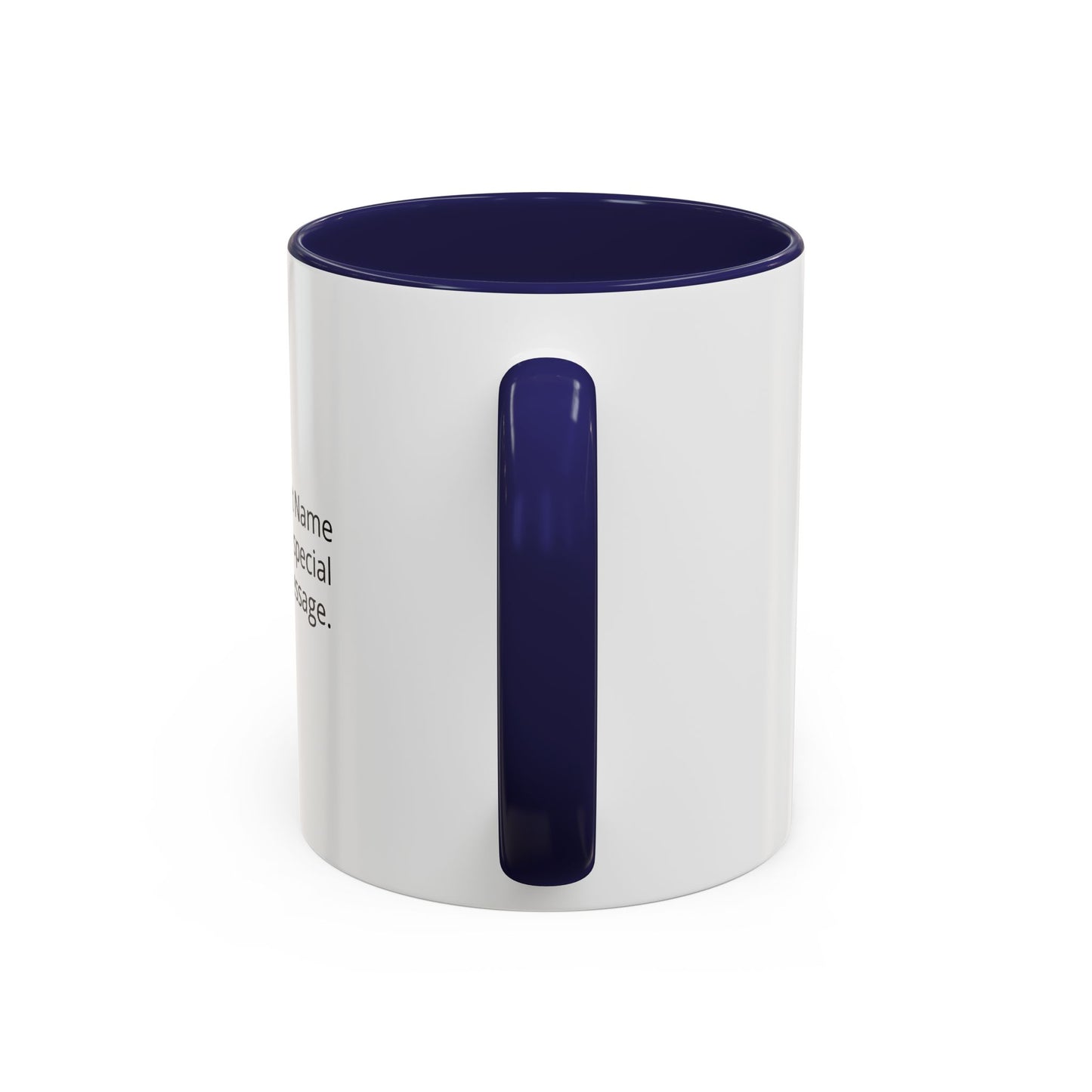 Personalized Photo Accent Coffee Mug Custom Name or Message