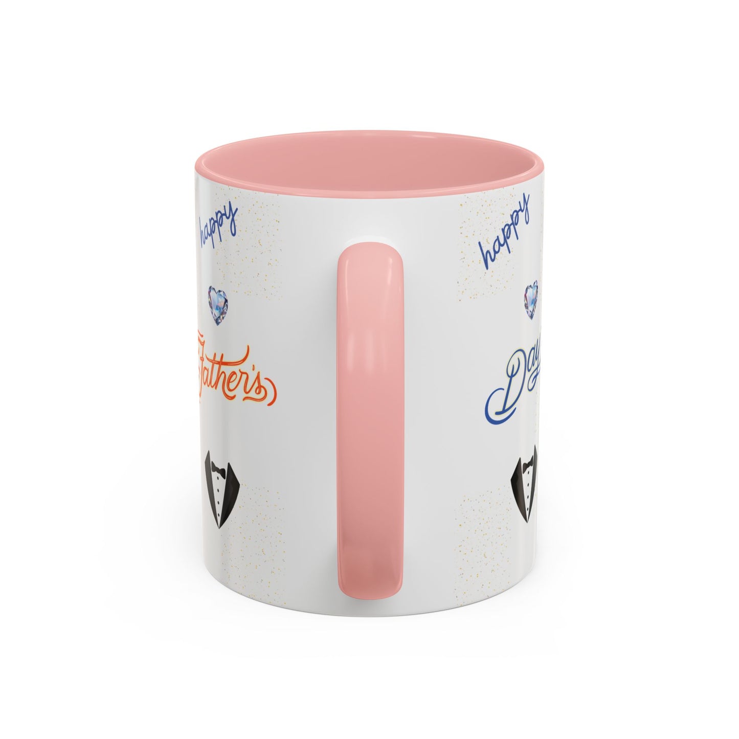 Personalized Fathers Day Coffee Mug Happy Fathers Day Photo & Name Accent Mug