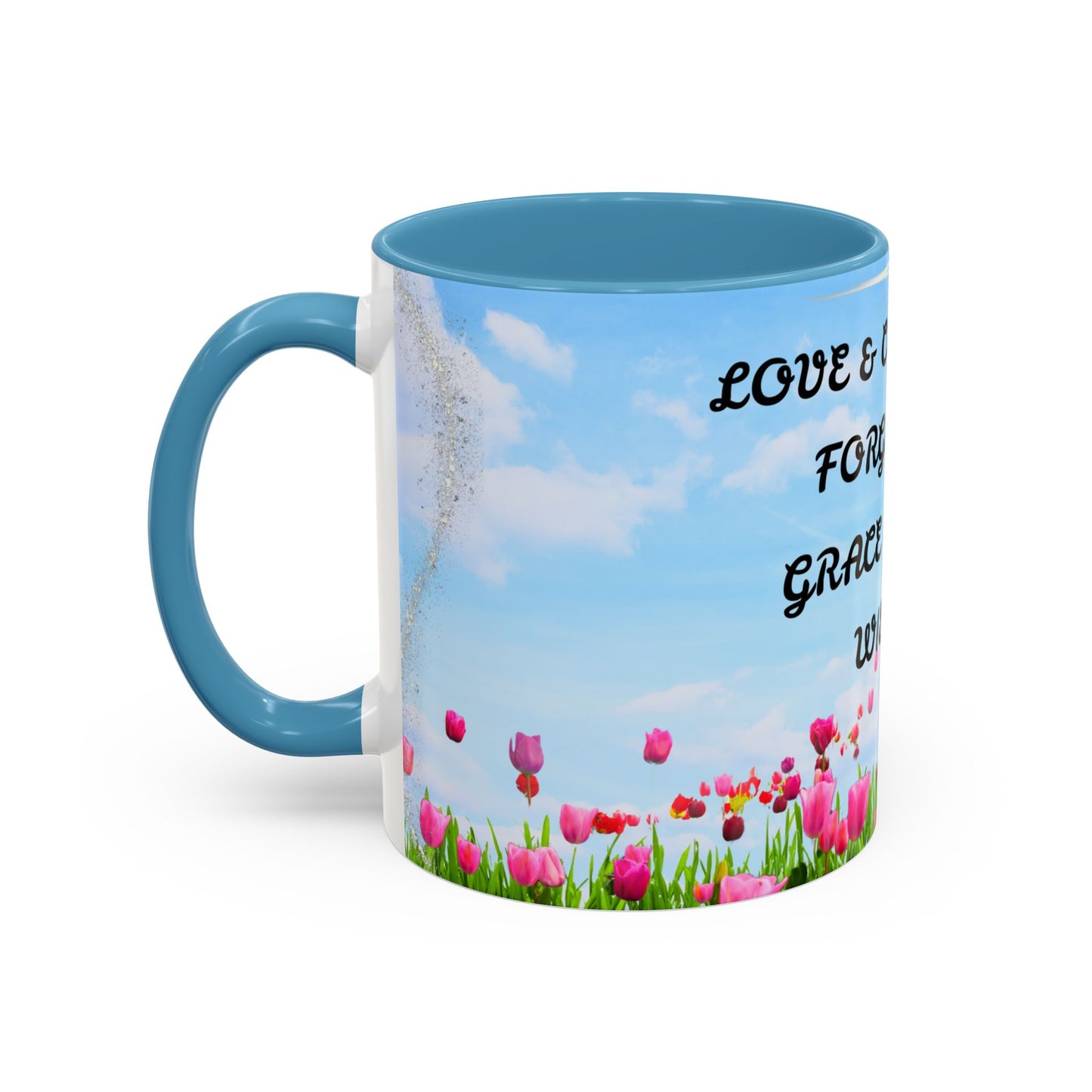 Inspirational Love & Compassion Coffee Mug — 11/15oz Accent Floral Mug