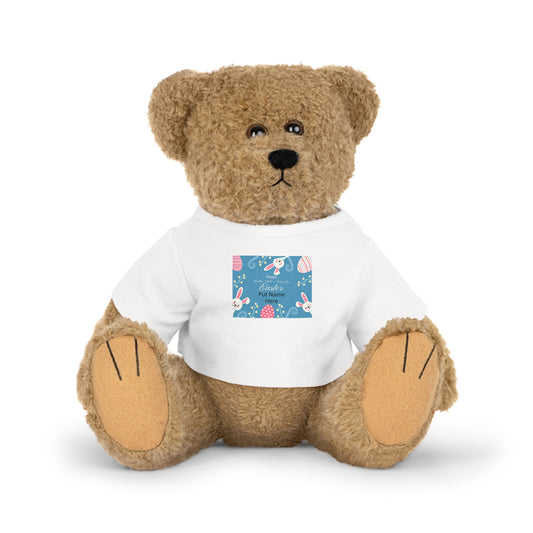 Personalized Teddy Bear with Easter Bunny T‑Shirt
