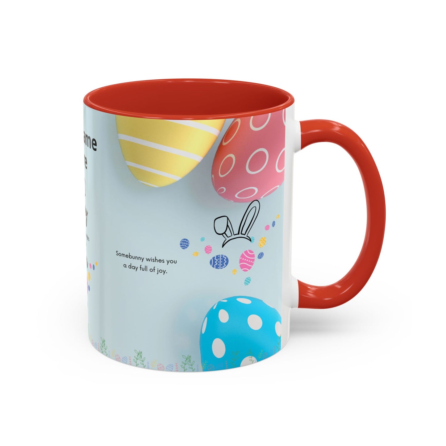 Personalized Easter Coffee Mug — Happy Easter Accent Mug with Name