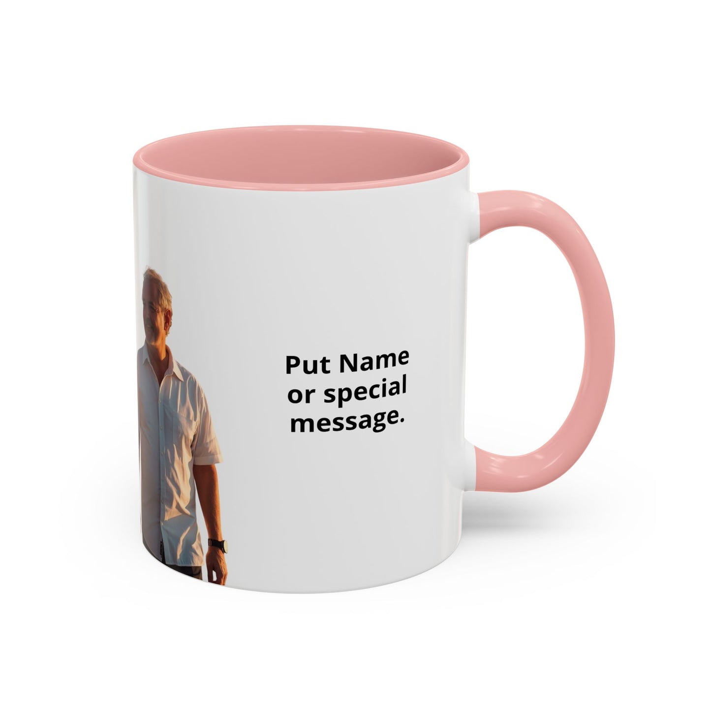 Personalized Photo Accent Coffee Mug Custom Name or Message