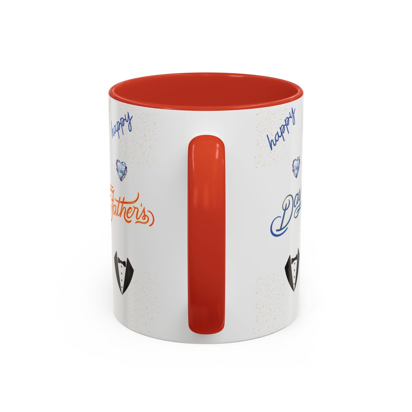 Personalized Fathers Day Coffee Mug Happy Fathers Day Photo & Name Accent Mug