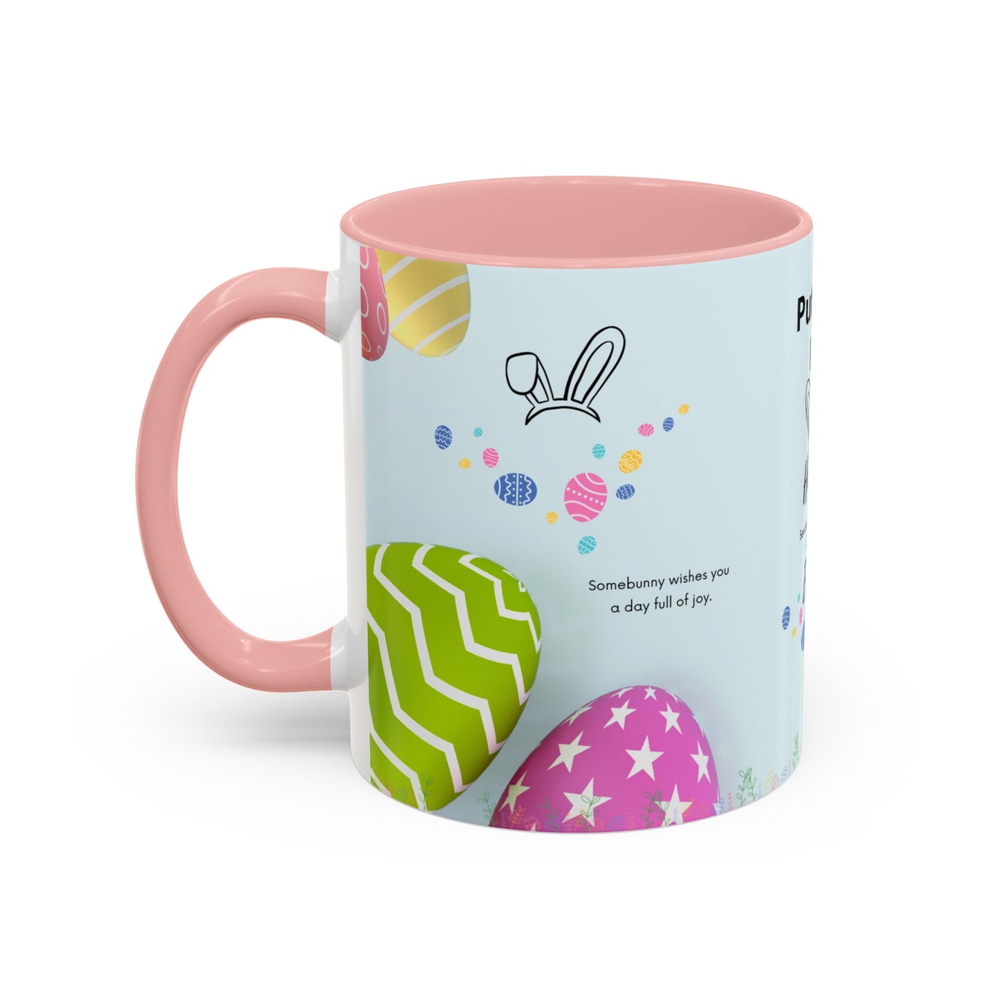 Personalized Easter Coffee Mug — Happy Easter Accent Mug with Name