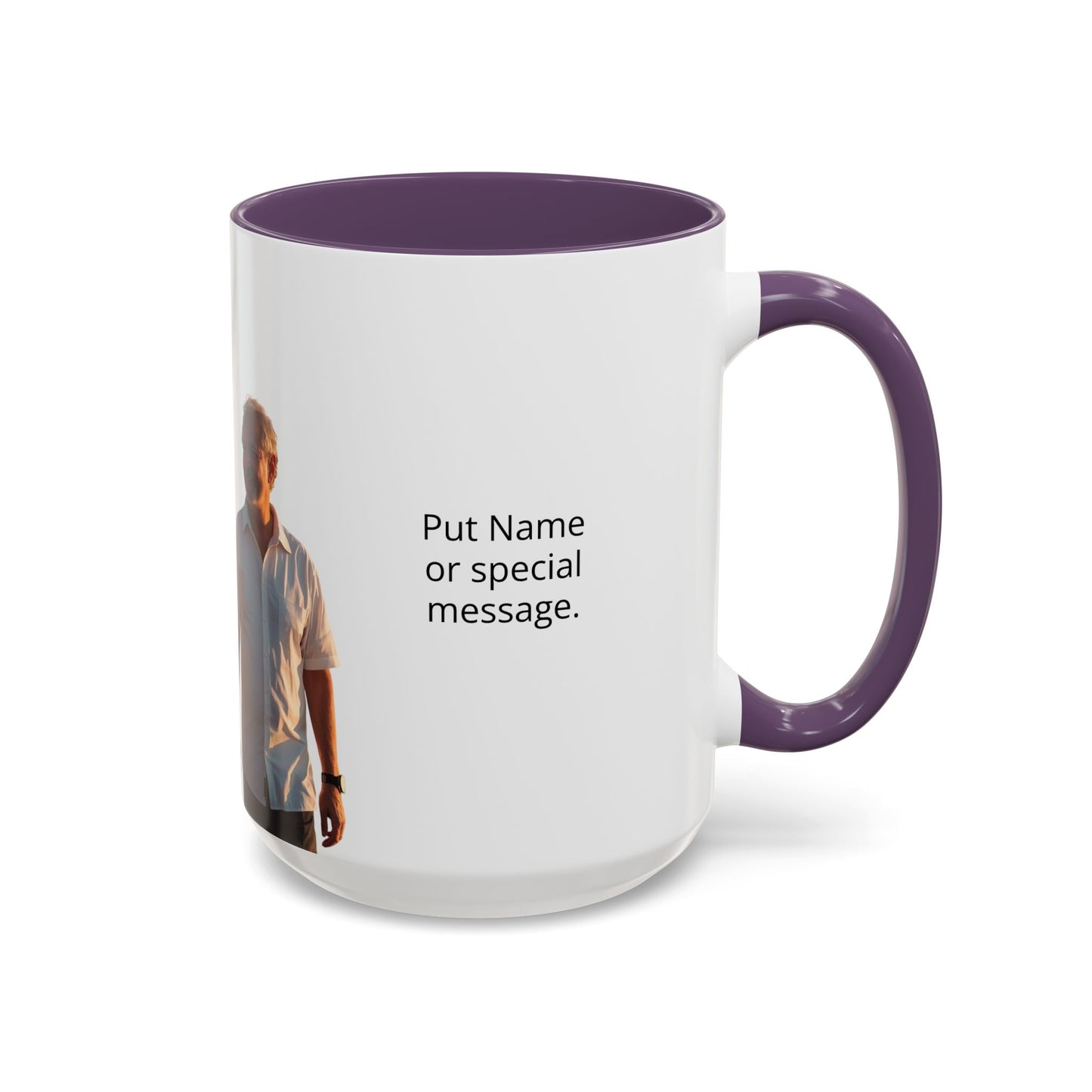 Personalized Photo Accent Coffee Mug Custom Name or Message